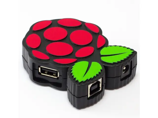 PIMORONI LTD PIHUB - USB-Hub für Raspberry Pi mit US-Netzteil und Adapter auf Euro-Stecker