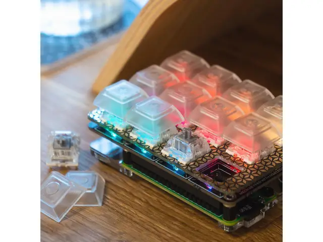 PIMORONI LTD Pimoroni Keybow Mini Mechanical Keyboard Kit - Linear (quiet) keys