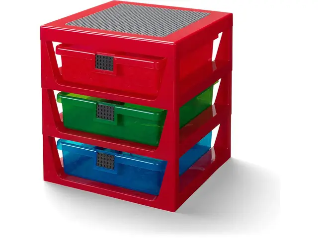 ROOM COPENHAGEN A/S LEGO® Organiser mit drei Schubladen Rot