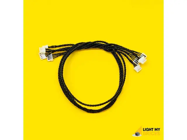 LIGHT MY BRICKS RGB Connecting Cables 15cm (4 pack)