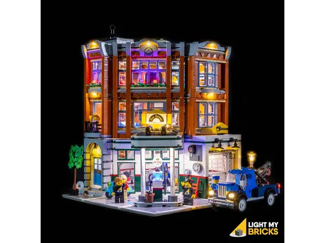 LIGHT MY BRICKS Beleuchtungssets kompatibel mit LEGO® Eckgarage (10264)
