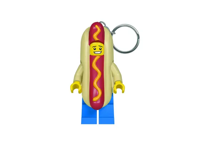LEGO® Schlüsselanhänger mit LED-Lampe - Hotdog-Verkäufer