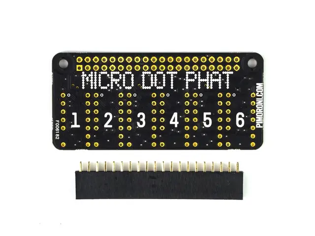 PIMORONI LTD Pimoroni Micro Dot pHAT - Bausatz mit 6 roten LED-Matrizen
