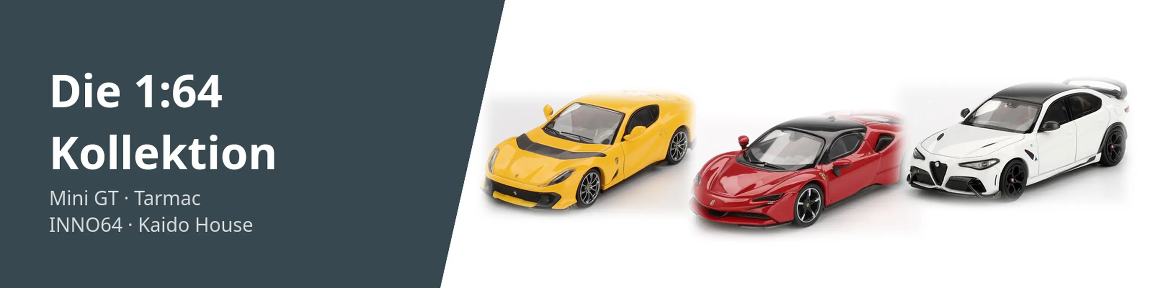 Die 1:64 Kollektion: Mini GT, Tarmac, INNO64 und Kaido House