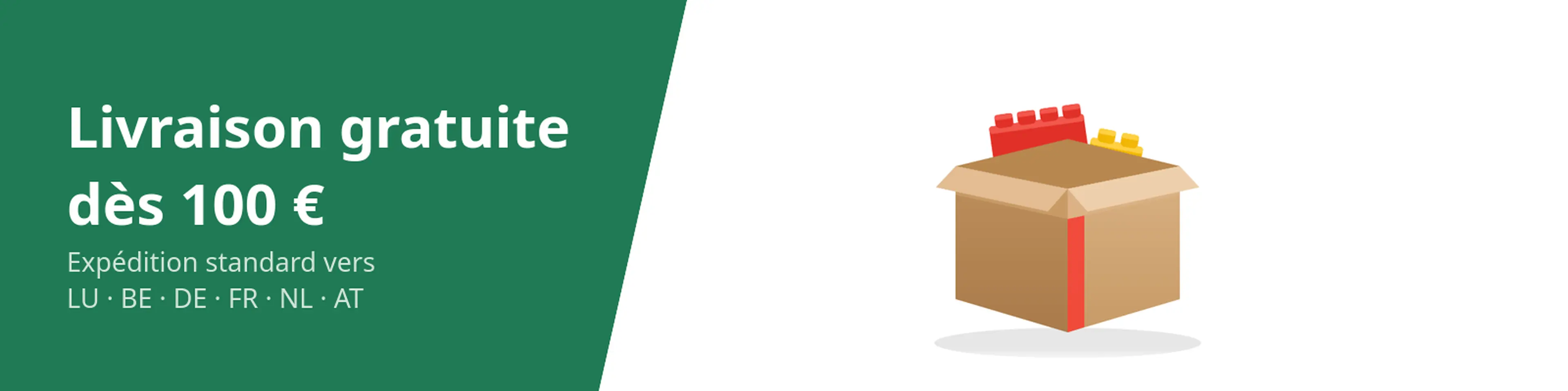 Livraison gratuite dès 100 € de marchandises, expédition standard vers LU, BE, DE, FR, NL et AT