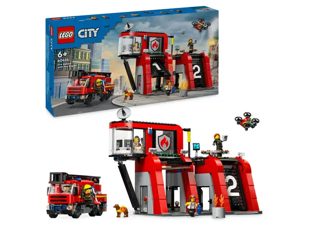 LEGO® Feuerwehrstation mit Drehleiterfahrzeug