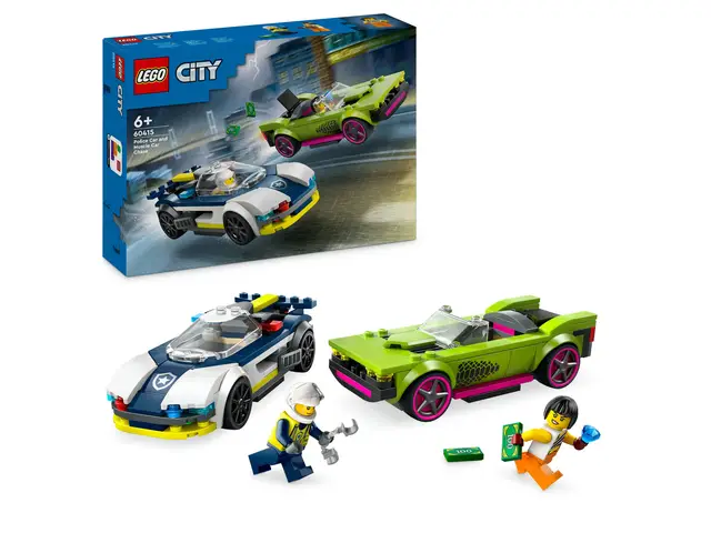 LEGO® Verfolgungsjagd mit Polizeiauto und Muscle Car