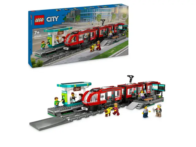 LEGO® Straßenbahn mit Haltestelle
