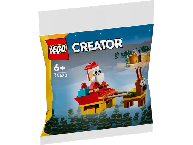 LEGO® Weihnachtsmann auf Schlittenfahrt
