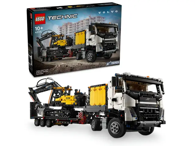 LEGO® Volvo FMX LKW mit EC230 Electric Raupenbagger