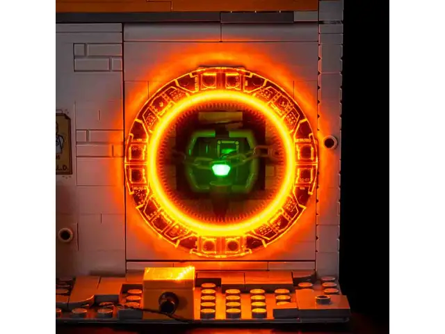 LIGHT MY BRICKS Light Ring Rotating 8x8 - Orange (2 pack)