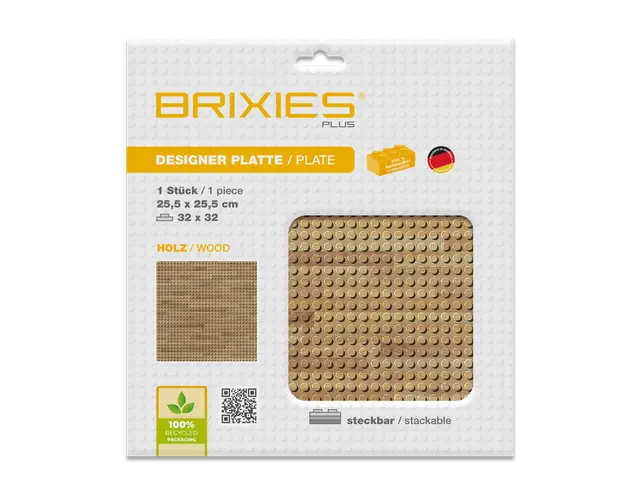 BRIXIES Bodenplatte 32 x 32 Holz