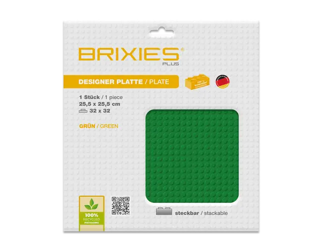 BRIXIES Bodenplatte 32 x 32 Basic grün