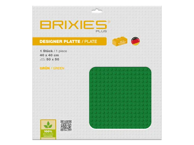 BRIXIES Bodenplatte 50 x 50 Basic grün