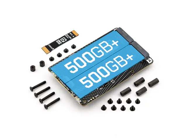 PIMORONI LTD NVMe Base Duo for Raspberry Pi 5 + 1000GB (2x500GB) SSD