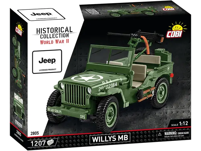 COBI GMBH WILLYS MB & M2 GUN, scale 1:12