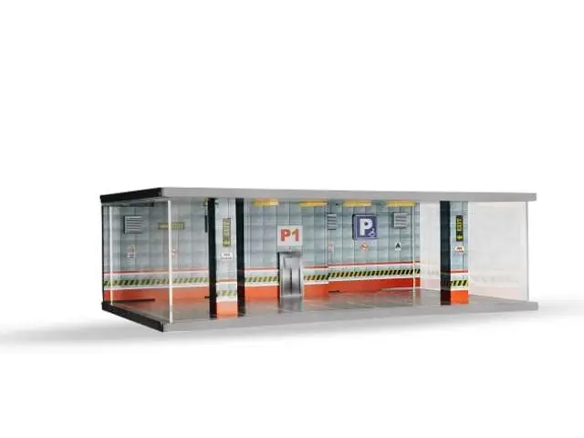 ATLANTIC Illuminated Diorama model "Car Park P1 Red floor" Scale 1/64
