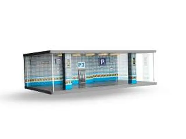 ATLANTIC Illuminated Diorama model "Car Park P3 Blue floor" Scale 1/64