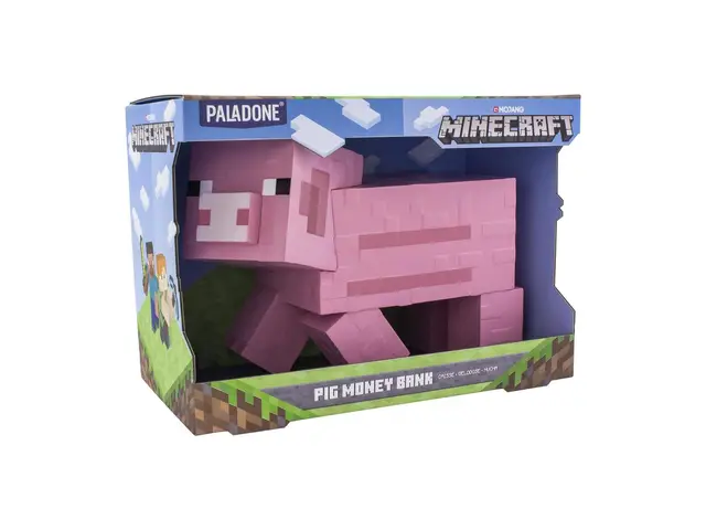 PALADONE PRODUCTS LTD Minecraft Pig Money Bank 19cm-Officially Licensed Merchandise, Pink