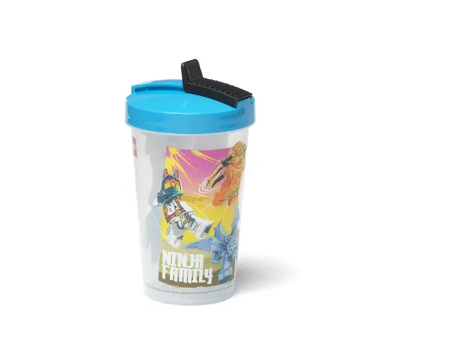 ROOM COPENHAGEN A/S Ninjago Tumbler with Straw Transparent - Blue