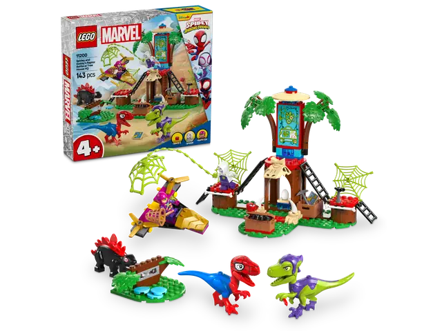 LEGO® Showdown am Baumhaus: Spidey-Rex vs. Gobby-Raptor