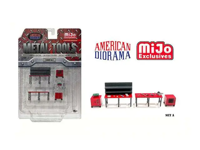 AMERICAN DIORAMA Metal Diecast Tools Set A 1/64