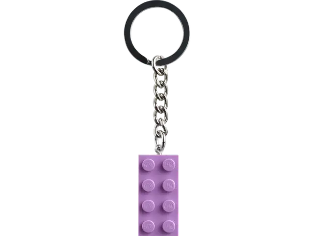 LEGO® Lavendelfarbener 2x4 Stein Schlüsselanhänger
