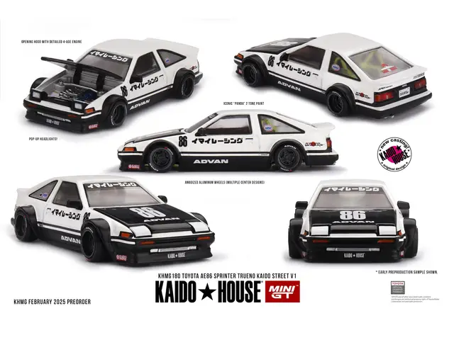 MINI GT Mini GT - 1/64 TOYOTA SPRINTER TRUENO (AE86) KAIDO WORKS IMAI RACING V1 1983