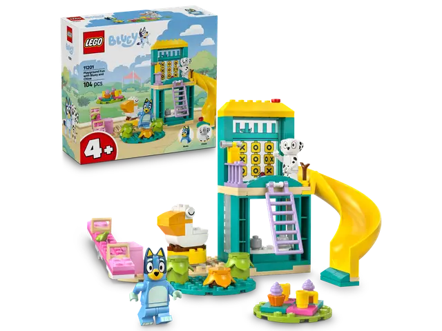 LEGO® Bluey und Chloe auf dem Spielplatz