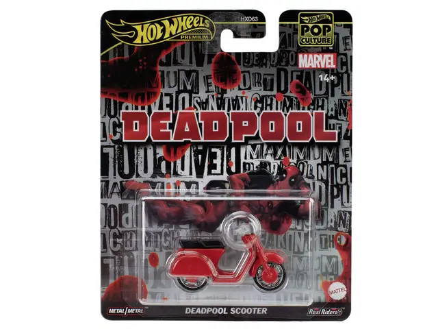 MATTEL Hot Wheels - Pop Culture - Deadpool Scooter 1/64