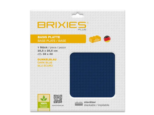 Brixies Lego Brick Base Plate LToys BRIXIES Bodenplatte Dunkelblau
