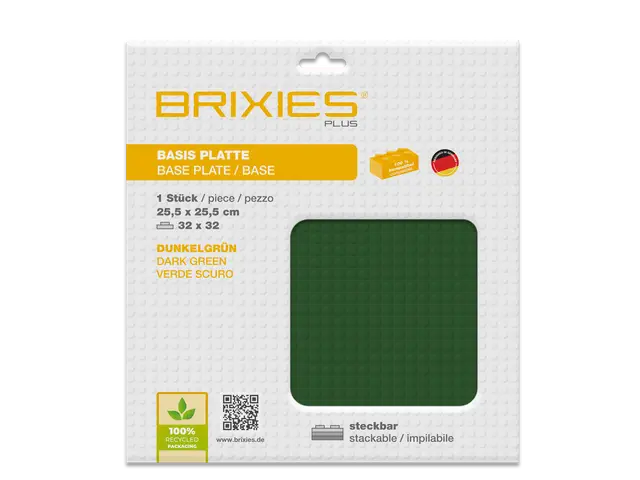 BRIXIES Bodenplatte dunkelgrün 32 x 32