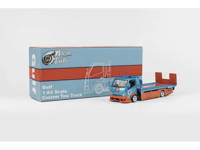 MICROTURBO Microturbo - 1/64 Custom Tow Truck *Gulf*, blue/orange
