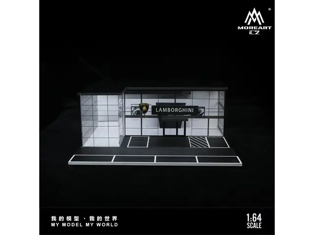 MOREART MoreArt - 1/64 Double layered assembly exhibition hall Lamborghini store lighting scene