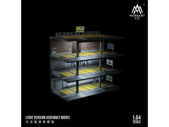 MOREART MoreArt - 1/64 American steel frame style garage lighting version assembly scene