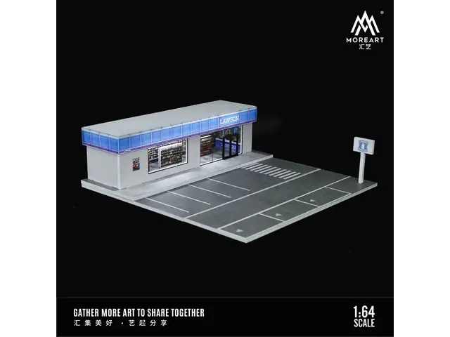 MOREART MoreArt - 1/64 Lawson Convenience Store Lighting Version Assembly Scene
