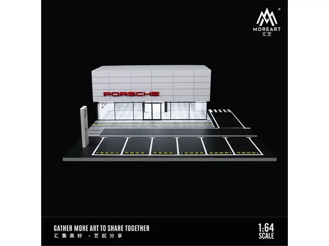 MOREART MoreArt - 1/64 Porsche Showroom model scene
