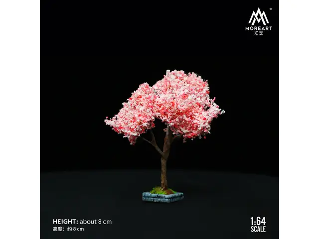 MOREART MoreArt - 1/64 Pink model tree scene accessories