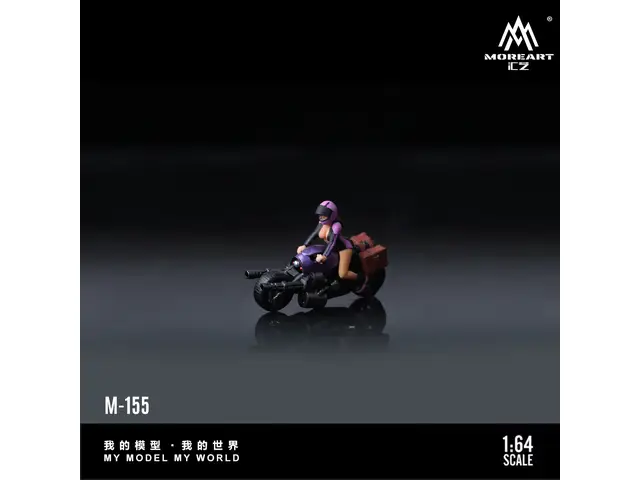 MOREART MoreArt - /64 Fantasy Purple Machine Gun Motorcycle Doll Set