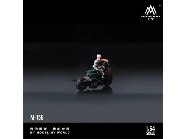 MOREART MoreArt - 1/64 Machine Gun Motorcycle and Figure Set