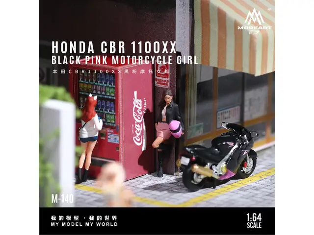 MOREART MoreArt - 1/64 Honda CBR1100XX Black and Pink Motorcycle