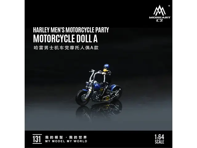 MOREART MoreArt - 1/64 Harley Men's Motorcycle Party Motorcycle Doll A