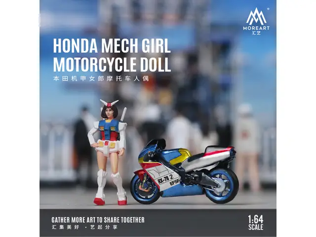 MOREART MoreArt - 1/64 Honda Mech Girl Motorcycle Doll Set