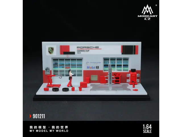 MOREART MoreArt - 1/64 Porsche Repair Shop Diorama