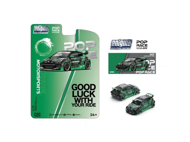 POP RACE Pop Race - 1/64 Pandem GR Yaris *MotorSports*, green/black *Enigma Exclusive*
