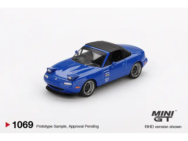 MINI GT Mini GT - 1/64 1990 Mazda MX-5 Miata Tuned Version, dark blue