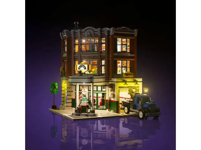LIGHT MY BRICKS Beleuchtungsset für LEGO® Eckgarage #10264