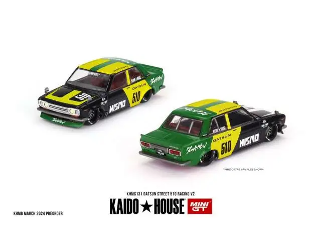 MINI GT Mini GT - 1/64 1969 Datsun 510 Street Racing V2, Kaido, black/yellow/green