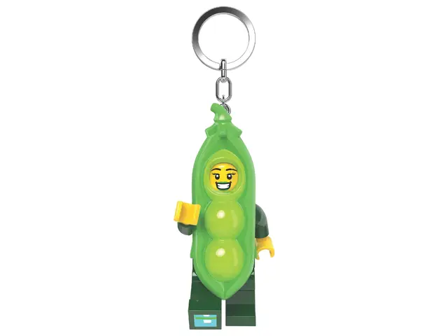 LEGO® LEGO Minifiguren – Große 7,6 cm große Figur Schlüsselanhänger Licht – Peapod Kostüm Mädchen (KE241H)