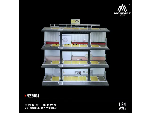MOREART MoreArt - 1/64 American-style steel frame garage lighting version assembly scene Model
